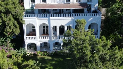 The house where Leon Trotsky lived between 1929 and 1933 in Istanbul Büyükada. Stock Footage 249513944