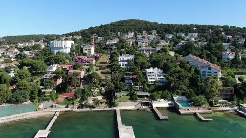 The house where Leon Trotsky lived between 1929 and 1933 in Istanbul Büyükada. Stock Footage 249513957