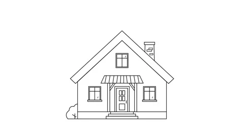 House on white background Stock Footage 300324689