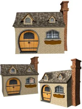 House on a white background. Stock Illustration