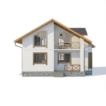 House on a white background Stock Illustration