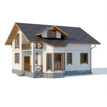 House on a white background Stock Illustration