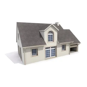 House on white background Stock Illustration