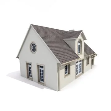 House on white background Stock Illustration