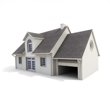 House on white background Stock Illustration