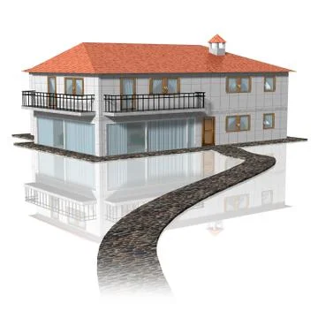 House white background 스톡 일러스트