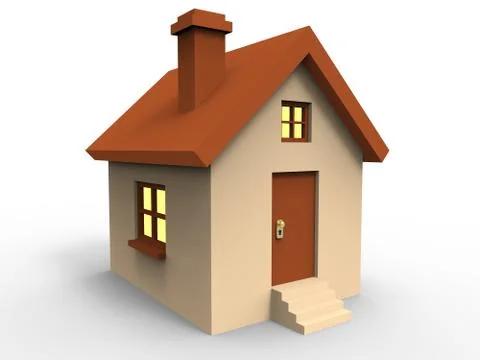 House on a white background Stock Illustration