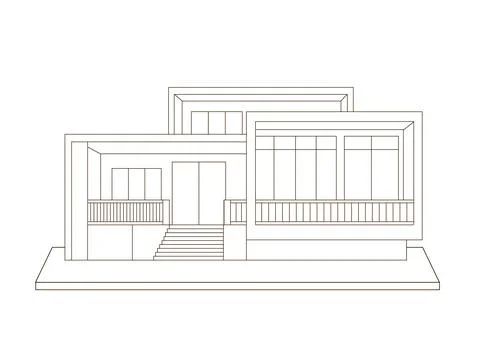 House on white background. vector illustration. Stock Illustration