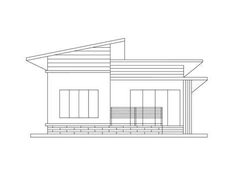 House on white background. vector illustration. Stock Illustration