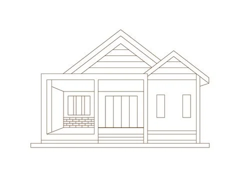 House on white background. vector illustration. Illustrazione stock