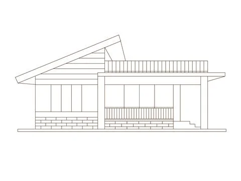 House on white background. vector illustration. Stock Illustration