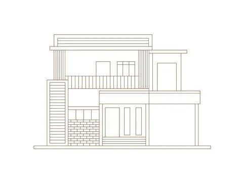 House on white background. vector illustration. Stock Illustration