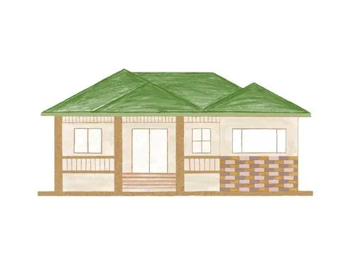 House on white background. vector illustration. Stock Illustration