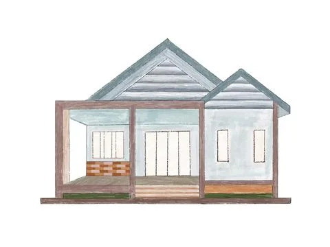 House on white background. vector illustration. Illustrazione stock