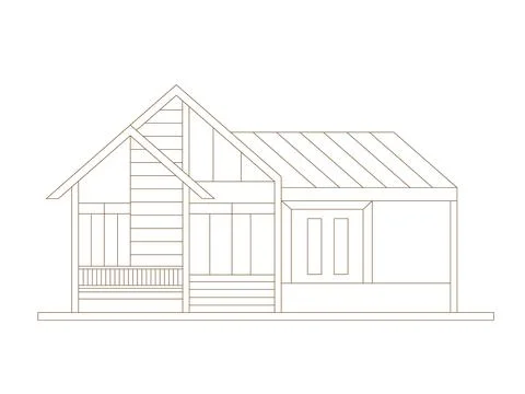 House on white background. vector illustration. Illustrazione stock