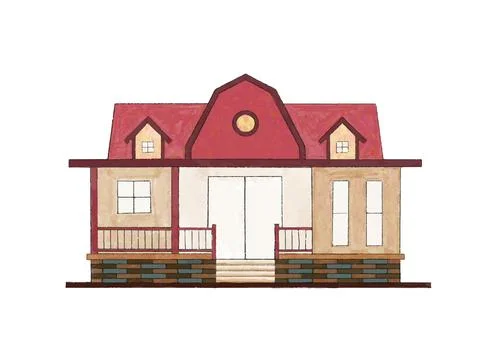 House on white background. vector illustration. Stock-Illustration