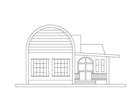 House on white background. vector illustration. Stock Illustration