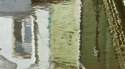 House Window Reflects in the Water at Spring Stock Footage 51173849