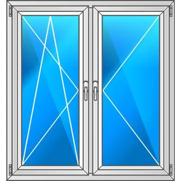 House. Window vector diagram. Stock-Illustration