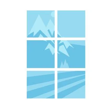 House window vector elements Stock Illustration