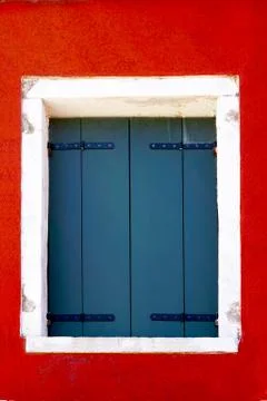 House Window with white frame Stock Photos