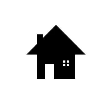 A house with windows. Home icon. Vector. Stock Illustration