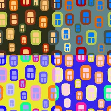 House windows Illustrazione stock
