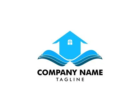 House with wings logo template vector icon design Stock Illustration