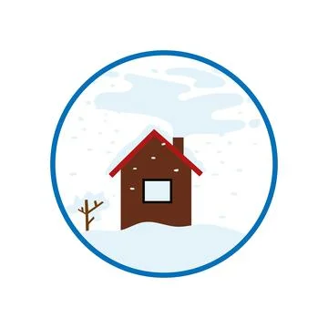 House in winter Stock Illustration