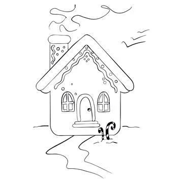 House in winter Stock Illustration