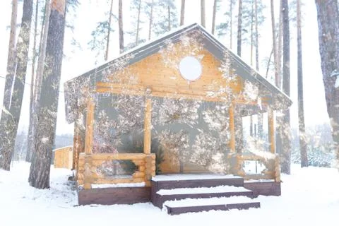 House in winter Stock Photos