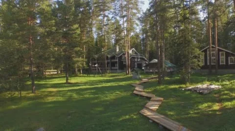 House in the woods Stock Footage 60435056