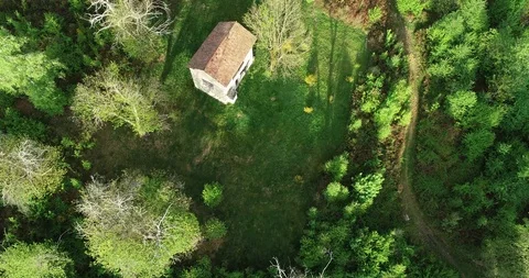 House in the woods Stock Footage 107904320