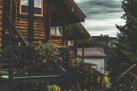 House in the woods Foto stock