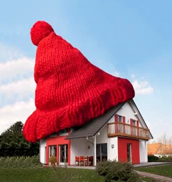 House with wool hat 写真素材