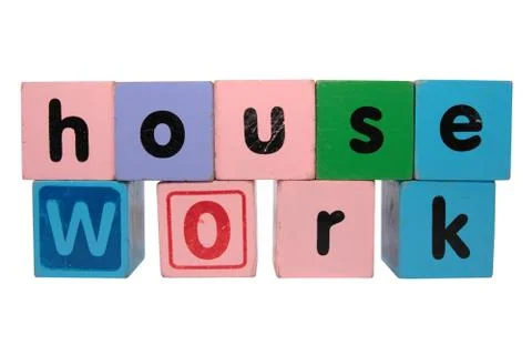 House work on white Stock Photos