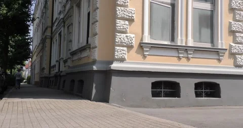 House with yellow facade I Stock Footage 270484027