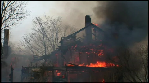 Housefire (14 of 16) Stock Footage 70815