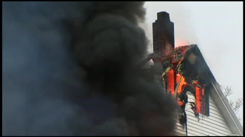 Housefire (7 of 16) Stock Footage 70843