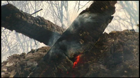 Housefire Aftermath (5 of 5) Stock Footage 70864