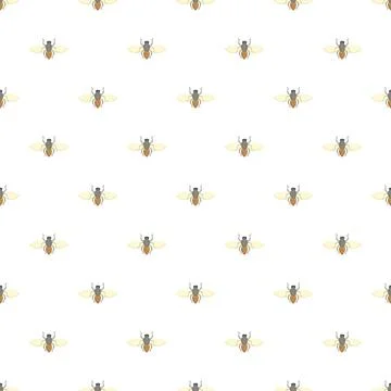 Housefly insects pattern creating a seamless background texture Illustrazione stock