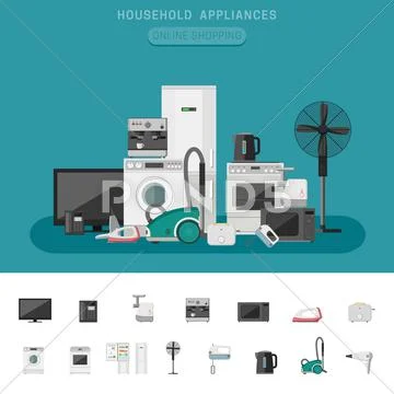 Household appliance Stock Illustration