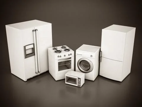 Household appliances Stock Illustration