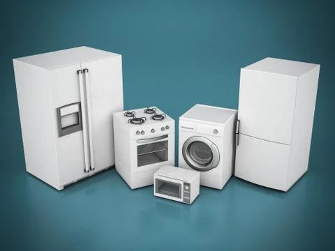 Household appliances Stockillustratie