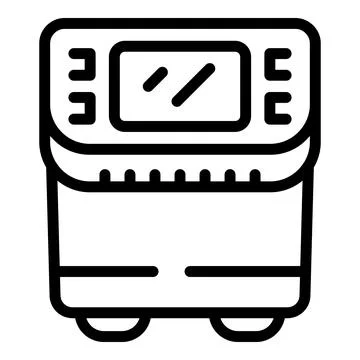 Household bread maker icon outline vector. Kitchen electric appliance Stock Illustration