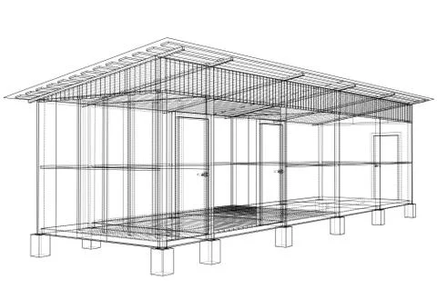 Household building project. Vector Ilustración de archivo