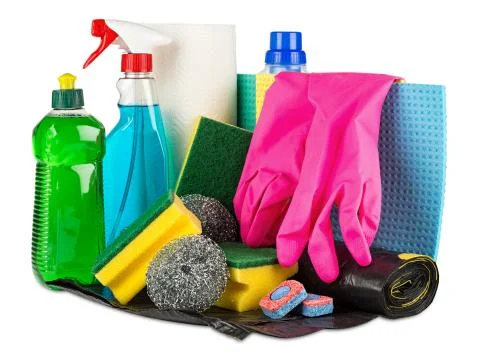 Household cleaners Stock Photos