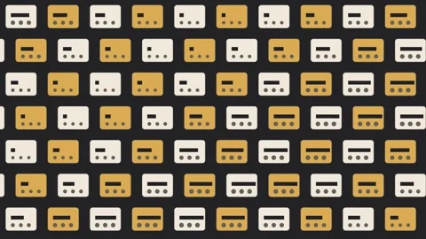 Household Composition Cell Seamless Pattern Loop Stock Footage 348106358