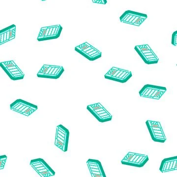 Household composter isometric icon seamless pattern 스톡 일러스트