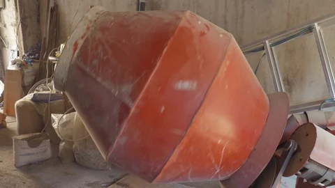 Household concrete mixer in working process Stock Footage 104772975